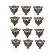 12Pack Metal Box Corner Protectors Edge Guard Protector 18x18x18mm Bronze Tone