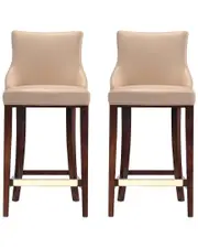 Manhattan Comfort Modern Set of 2 Shubert Upholstered Barstools NoSize NoColor