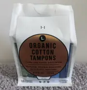 L. Organic Cotton Regular and Super Absorbency Compact Tampons Multipack 16 NEW