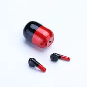The J28 Wireless Bluetooth Headset in-ear tws5.0 Noise-canceling Bluetooth Headset Intelligent LED Digital Display - Red