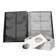 Coin Collection Book Australia Holder Album Staple Cardboard Flips 2" X2" Inches Clear Window Collector Display Storage Stock 60 Pockets 100X 27.5mm