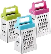 iplusmile 3-Piece Stainless Steel Mini Grater Set Cheese Shredder Vegetable Cutter Fruit Slicer Compact Kitchen Tool