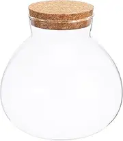 Gatuida Desktop Succulent Bottle Durable Micro Landscape Jar with Cork Stopper Glass Storage Bottle for Decoration and DIY Projects