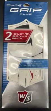 WILSON STAFF Grip Plus Digitized Enhanced Microfiber Cabretta Performance 2 pk L