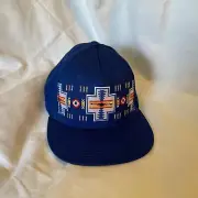Oregon Trail Embroidered Blue Ball Cap Hat Flat Bill Snap-Back Nu Trendz - NWT