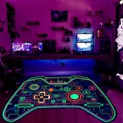 Gaming Rug Teen Boys Carpet Glow in The Blacklight Gamer Rug (60"x39")