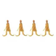 Soft and Lifelike 4pcs Octopus Squid Bait with Skirts for Saltwater Fishing