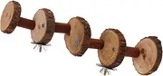 Sosoport Parrot Toy Wooden Hamster Ladder Budgie Training Ladder for Climbing Exercise