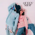 QUEENSHOP 小精靈字母印花內刷毛長版上衣 三色售 現+預 【01110455】