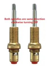1/4 turn heavy duty fix leaking wall tap spindle flat top end chrome Packed in 2