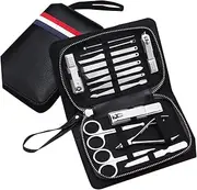 Ipetboom Essential Nail Care Set Grooming Kit 15pcs Carbon Steel Tools for Manicure/pedicure