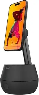 Belkin Car Tracking Stand Pro with DockKit, Phone Holder with Charging Function Compatible with MagSafe, Wireless Charging with 15W, 360 Degree Tracking, 1.5m Cable, iOS Integration for iPhone