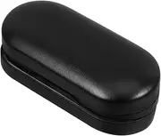 [Generic] Hidden Storage Box Glasses Eyeglass Holder Pill Boxes Eyeglass Travel Organizer Double Eyewear Holder Eyeglass Cases Sunglass Case Travel Case Black Pu Leather