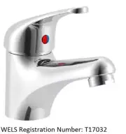 Abey MIXMASTER BASIN MIXER 40mm Cartridge, WELS 4-Star 7.5L/Min CHROME MB2