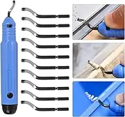Staright Metal Deburring Tool Kit Deburring Cutters Set Burr Remover Hand Tool for Wood Plastic Aluminum Copper and Steel