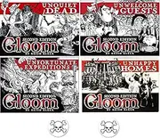Gloom Bundle of All 4 Expansions for The Second Edition of The Card Game Plus a Skull Button
