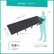 Camping Folding Cot - Compact, Strong & Sturdy Ultralight Portable Camping Bed