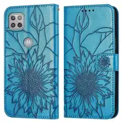 G 5G Wallet Case 3 Credit Card Slot ID Card Holder, PU Leather Flip Case - Blue