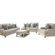 Isabelle Traemore 3+2+1 Indoor Fabric Lounge Suite with Ottoman - Fabric Lounges