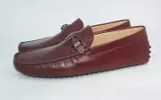 Tod's Men's Monk Strap Soft Calfskin Leather Loafer, Dark Red, MSRP $475
