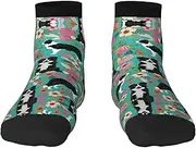 [JBYJBX] Border Collie Florals Print Adult Socks Womens Mens Workout Thermal Cozy All-Season Gift Holiday Articles Use