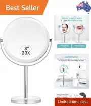 20X Magnifying Makeup ,Double Sided 1X & 20X Magnifying with Stand,Tabletop M...