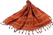 [TreegoArt Fashion] Women's Art Silk Stylish Hand Block Printed Dupatta Stole