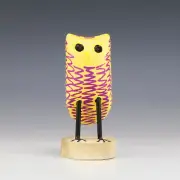 NATIVE AMERICAN NAVAJO FOLK ART OWL BY EDITH & GUY JOHN