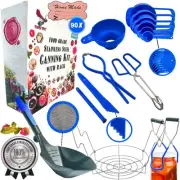 Blue Canning Supplies Starter Kit-10 pc. Canner Accessories with Canning Rack...