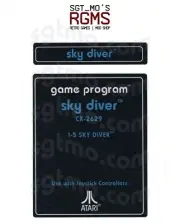 Atari 2600 Replacement Text Style Label - Sky Diver
