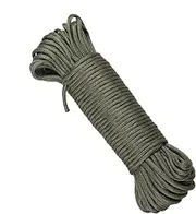 Parachute Cord, Heavy-Duty Nylon, Multifunctional Tent Rope, 7- Paracord, (0.16 Inches, Dark Green), Ideal for Crafting, Camping, and Clothesline Use