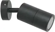 Crown Outdoor Adjustable Pilar Wall Light - 240v - Aluminium - IP65 - Black