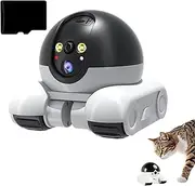 Patrol Buddy Robot Camera, Robot Camera on Wheels, Indoor Movable Security Cameras with 2-Way Talk, Night Vision, App Control for Elderly/Baby/Cats/Dogs (4G Kind,with 32G Card)