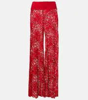 [Alexandra Miro] Alexandra Miro Paloma lace wide-leg pants AU 16 red