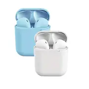 2 Packs Wireless Earbuds inPods 12 Touch Control Bluetooth 5.0 Earbuds Earphone with Storage Case-Blue&White