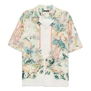 [TAAKK] Silk Open Collar Shirt