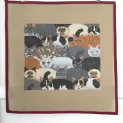 Tapestry Tent Handpainted Needlepoint Canvas Cats Kittens Kitty Kitty! 13 Mesh