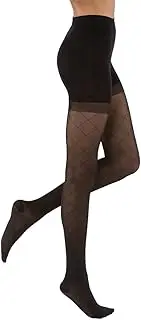 BSN Medical/Jobst 119183 Ultra Sheer Compression Stocking, Waist High, 20-30 mmHg, Closed Toe, Diamond, Medium, Classic Black