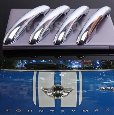 AU STOCK Set X4 CHROME Door Handle Covers for BMW MINI F55 F60 Countryman Cooper