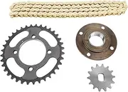 Front and Rear Sprocket, 14T Front Sprocket 36T Rear Sprocket 420 Chain Sprocket Set Compatible with Modified Go Karts, Mini Motorcycles, Etc