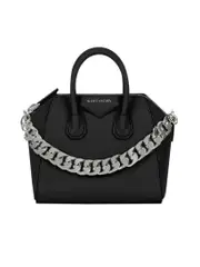 Givenchy Mini Antigona Bag in Box Leather with Chain