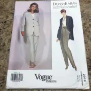 VOGUE AMERICAN DESIGNER #2918-DONNA KARAN-LADIES PANT-JACKET PATTERN 12-16 FF