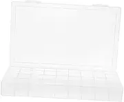 DOITOOL Clear Compartment Storage Box with Multi Organizer for Beads and Craft Supplies Reliable Lid for Safe Closure Versatile Storage for Small Items