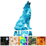 Alpha Wolf Howl - Vinyl Decal Sticker - Multiple Patterns & Sizes - ebn6154