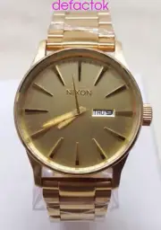 Nixon Sentry SS A356-502 Watch - All Gold - Men's Stainless Steel Watch A356502