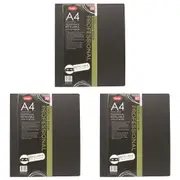 3x Jasart A4 Pro Refillable Display Book Xtra Wide Spine Protector 20 Pockets