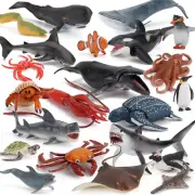 22 PCS Sea Marine Animal Figures Ocean Creatures Action Models Fish Whale Shark