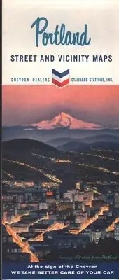 1963 Chevron Road Map: Portland NOS