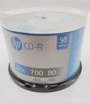 New ~ 50 Pack Hp CD-R 52x 700 MB Data / 80 Minutes Music