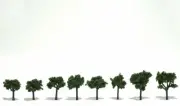 Woodland Scenics ~ New 2025 ~ Medium Green ~ Trees ~ 3/4" to 1" ~ 8 Pcs ~ TR1501